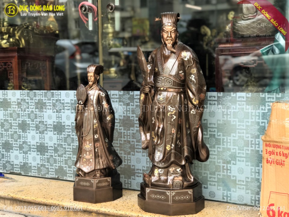 tượng khổng minh bằng đồng