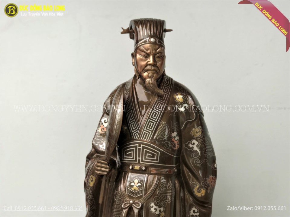 tượng gia cát lượng bằng đồng