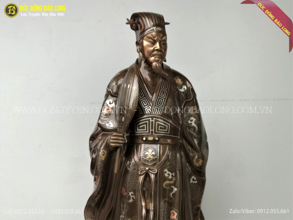 tượng khổng minh khảm tam khí
