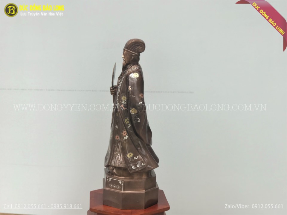 tượng gia cát lượng khảm tam khí