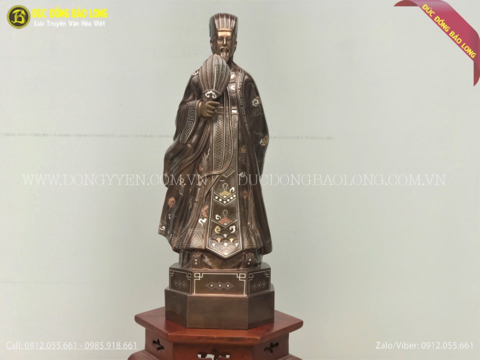 tượng khổng minh khảm tam khí