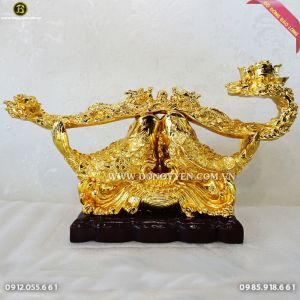 Gậy Như Ý Cá Chép bằng đồng mạ vàng 24k dài 35cm
