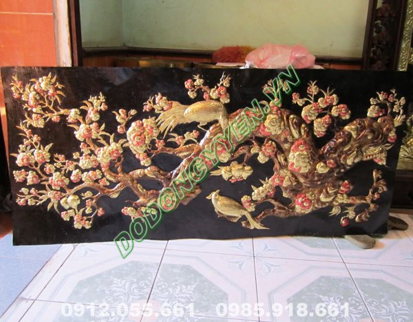 Tranh Công Mai Bằng Đồng - Tranh Đồng Công Mai