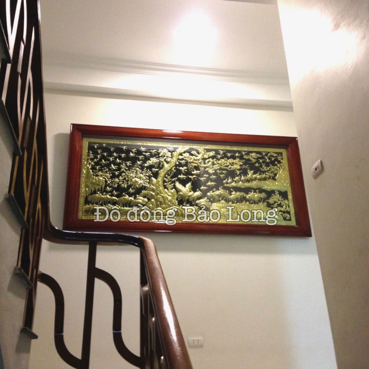 Lắp đặt bức tranh thứ 4 - Bách Hạc cho nhà anh Hải ở Long Biên, Hà Nội