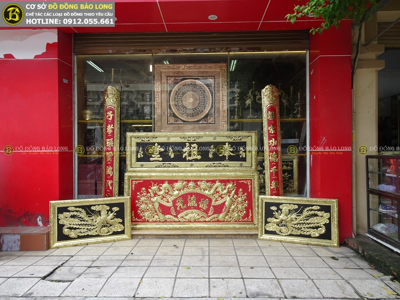 Cửa hàng bán hoành phi, cuốn thư câu đối bằng đồng tại Ninh Bình