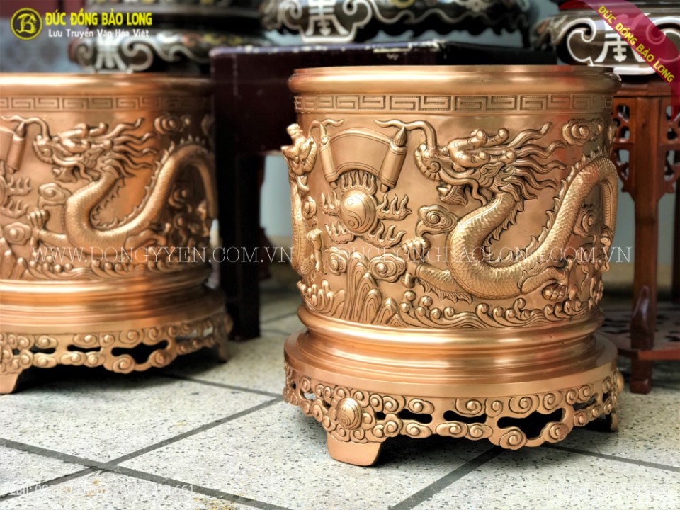 bát hương rồng nổi