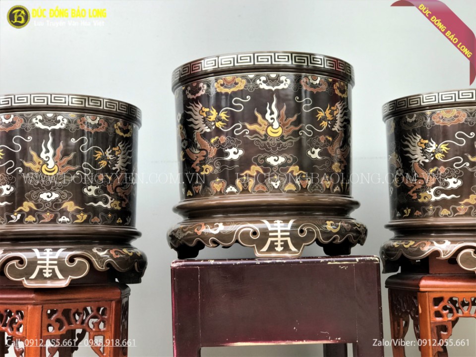 bát hương khảm ngũ sắc