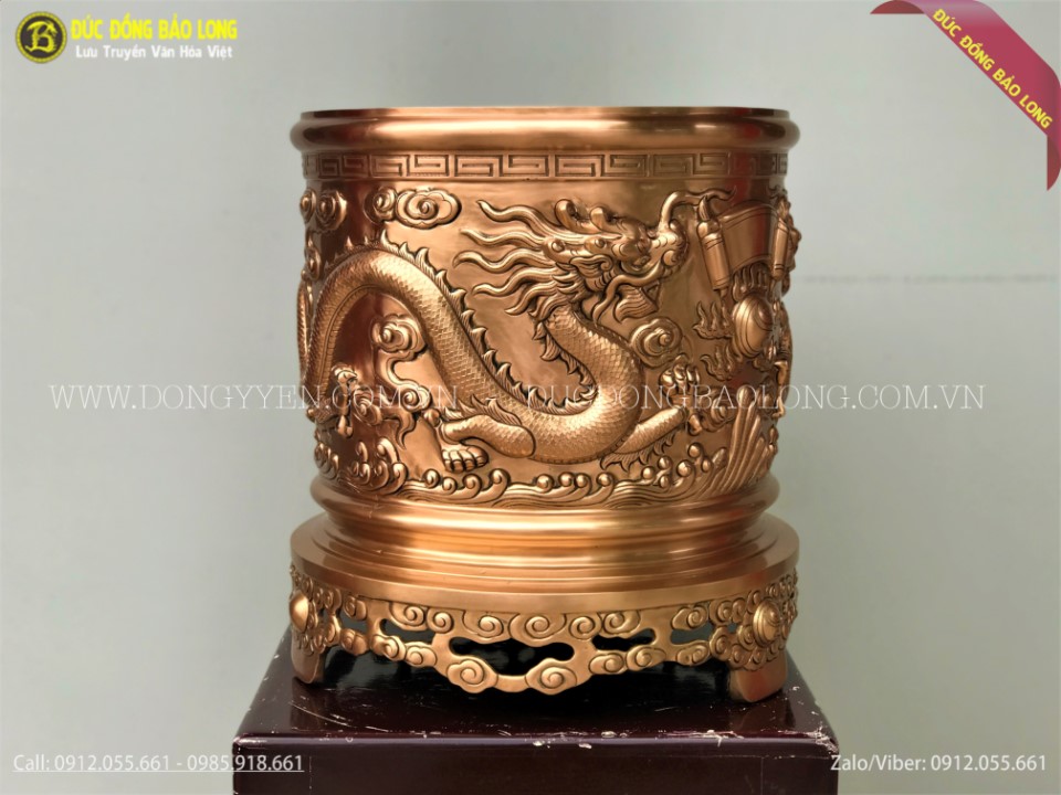 bát hương rồng chầu mặt nguyệt
