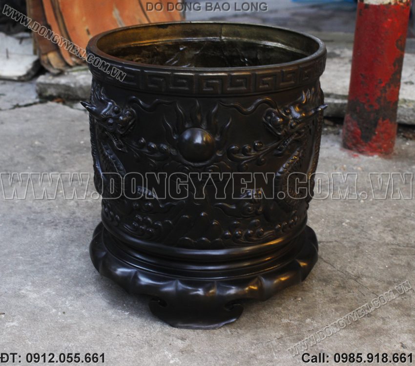 Bát Hương Đồng Hun Giả Cổ 28cm