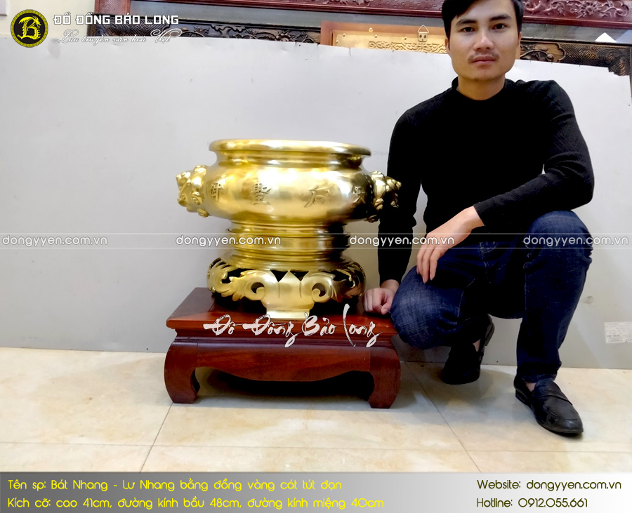 lư hương thờ bằng đồng catut