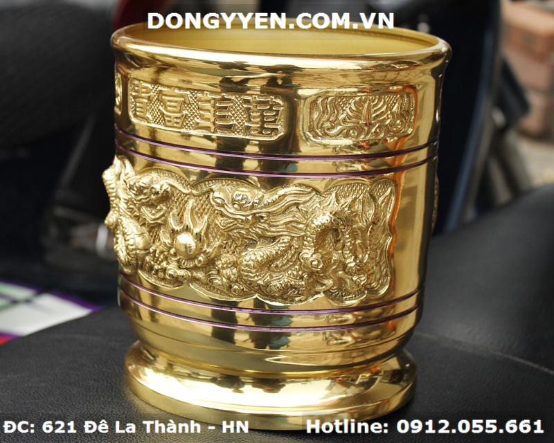 Bát Hương Bằng Đồng Vàng Dapha - Đại Phát ĐK 18cm
