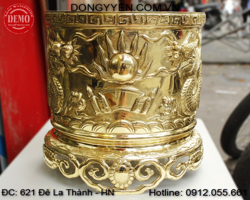 Bát Hương Đồng Vàng 40cm