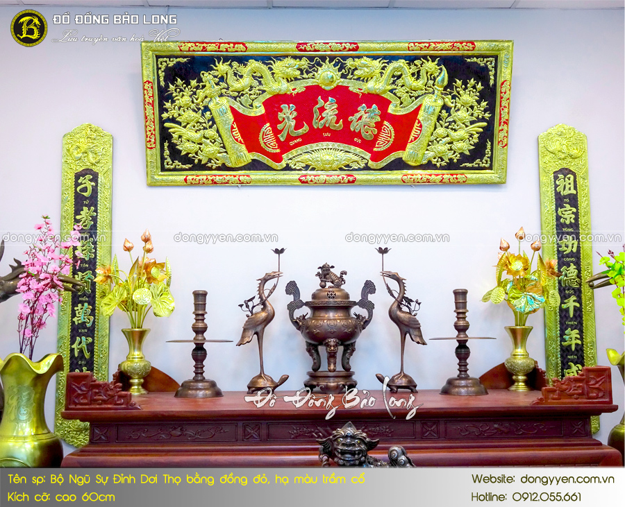 bộ ngũ sự đỉnh dơi chữ thọ