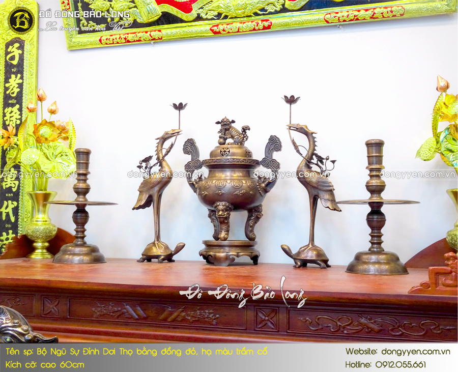 bộ ngũ sự đỉnh dơi chữ thọ