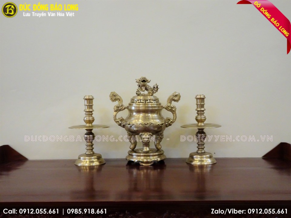 bộ tam sự bằng đồng 60cm