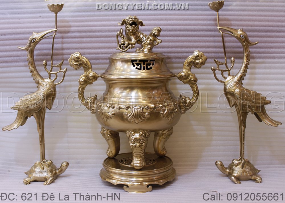 Bộ Tam Sự 60cm Bằng Đồng Mộc