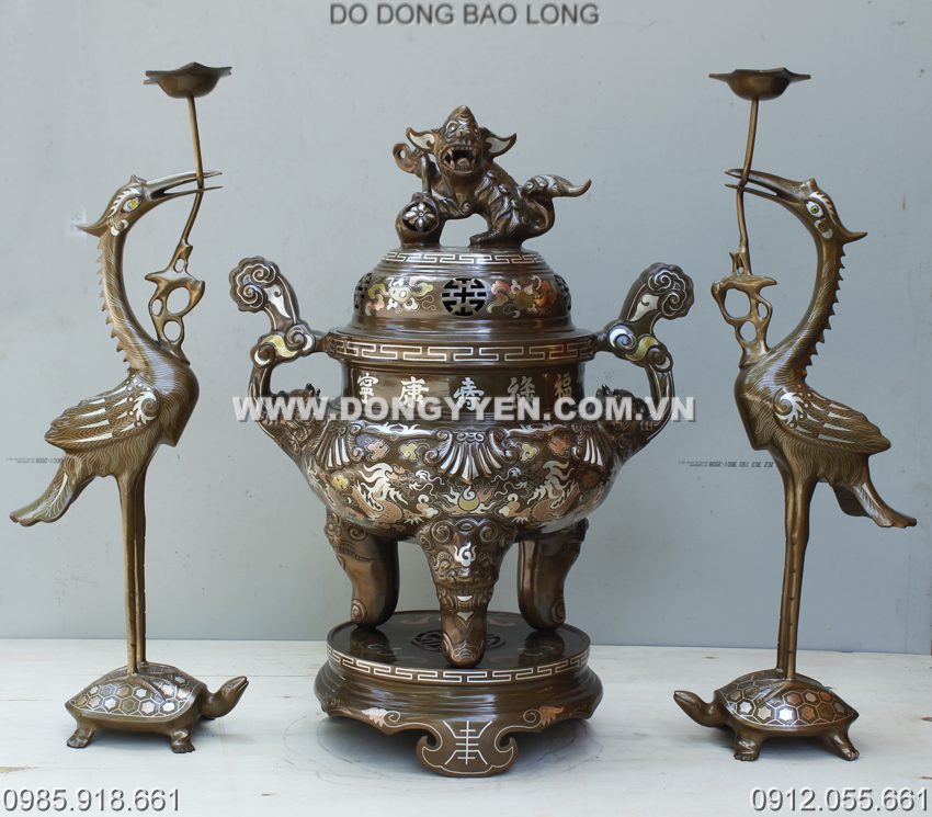 bộ tam sự khảm tam khí 60cm