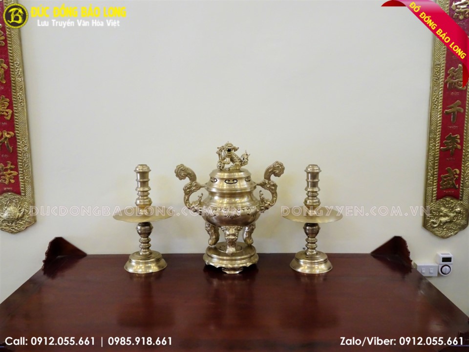 bộ tam sự bằng đồng vàng