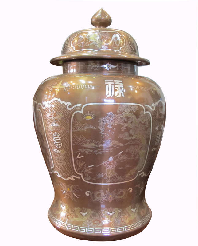 chóe đồng khảm ngũ sắc