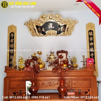 Lắp Đặt Cuốn Thư Câu Đối 1m55 Mạ Vàng Cho Khách Gò Vấp, Tphcm