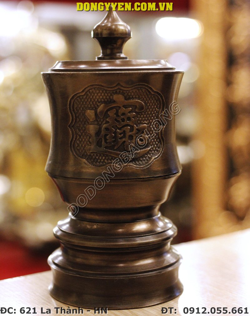 Hoa văn trên đài đồng thờ cúng giả cổ