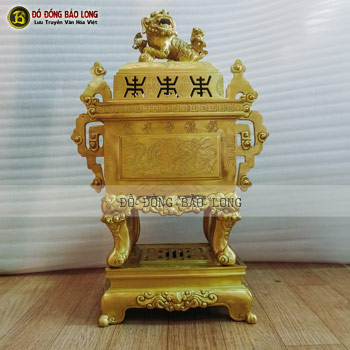 Đỉnh Đồng Vuông Tai Mây mẫu cổ 60cm cực đẹp