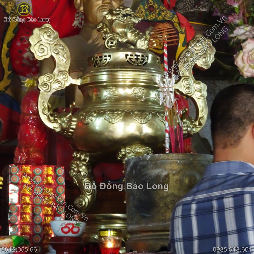 Đỉnh Chữ Thọ Đẹp Cho Đình, Chùa 90cm