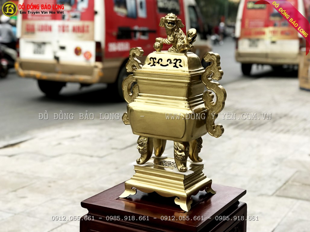đỉnh vuông tai mây 60cm dùng cho bàn thờ 1m97