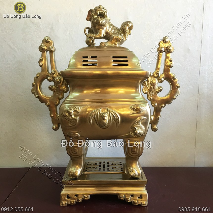 Đỉnh Đồng Vuông Dơi Mây Tai Chiện 50cm