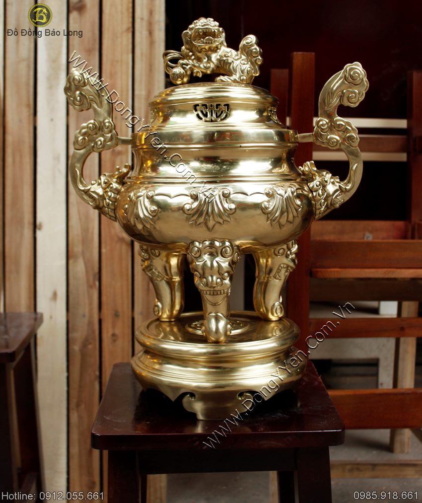 Đỉnh Sòi Đồng Vàng Hàng Đặt 50cm