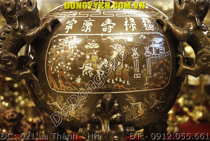 Mặt trước Đỉnh tròn thất lấn vờn cầu 90cm