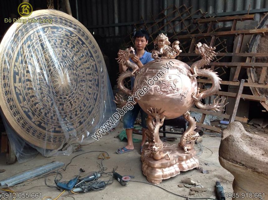 phôi đỉnh tròn bằng đồng vàng