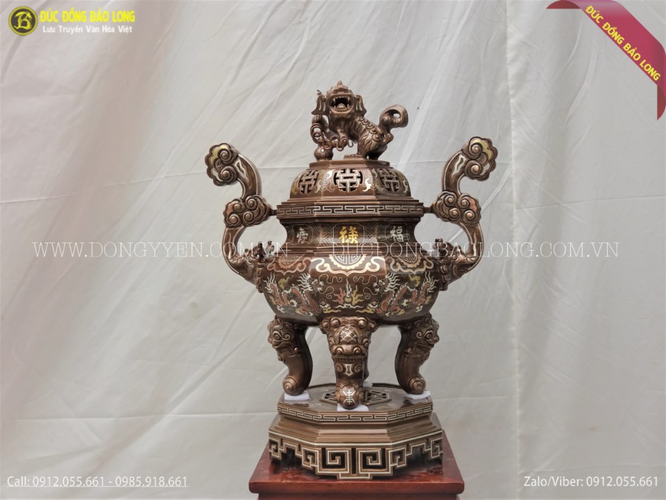 đỉnh đồng bát khảm tam khí