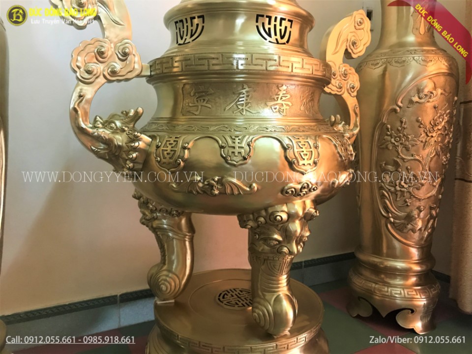 đỉnh chữ thọ bằng đồng