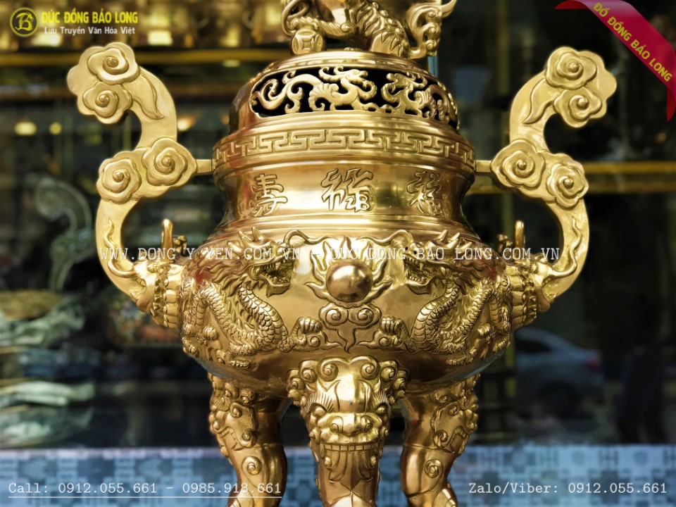 đỉnh rồng nổi bằng đồng cao 81