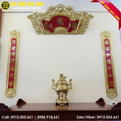 Đỉnh Dơi Tiền Bằng Đồng Thau 70cm Cho Bàn Thờ Cỡ Lớn