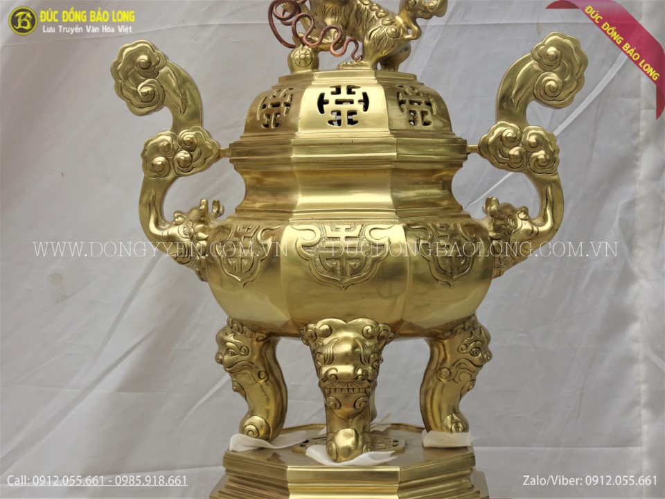 đỉnh đồng bát giác bằng đồng catut