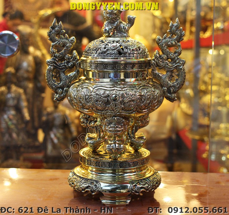 Đỉnh Đồng Đài Loan Số 2 - Đỉnh Thờ Cúng Đồng Đài Loan Cao 40cm
