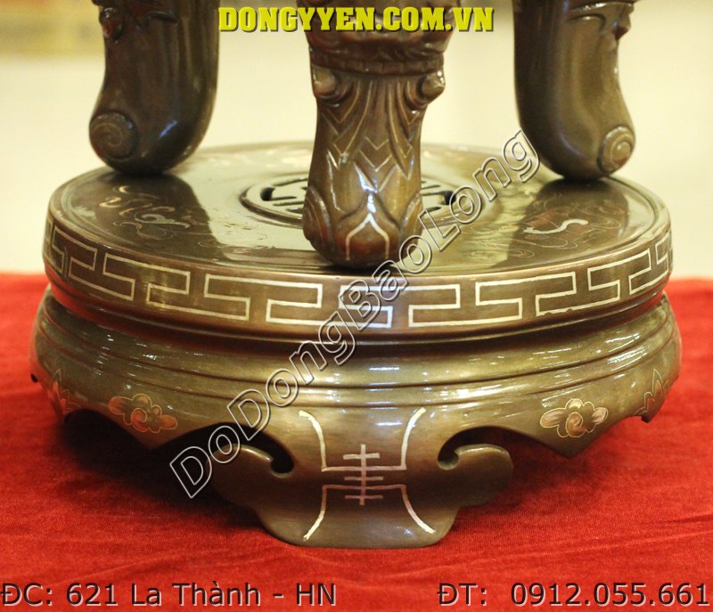 Đôn đỉnh đồng khảm tam khí