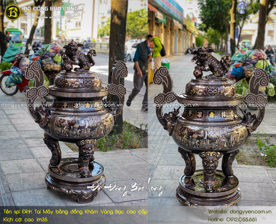đỉnh đồng khảm tam khí