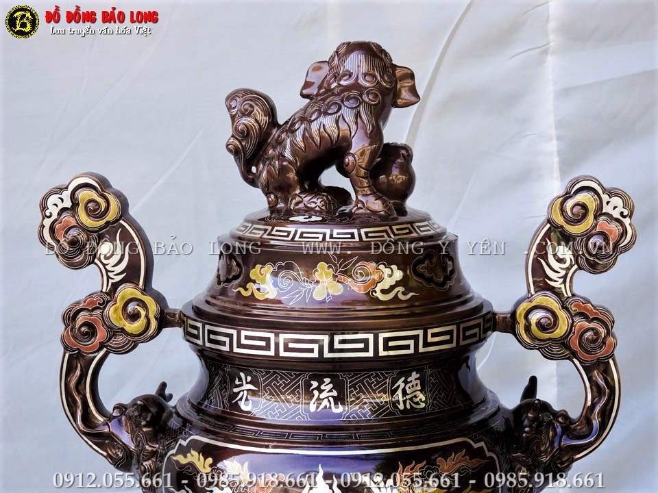 đỉnh thờ khảm ngũ sắc