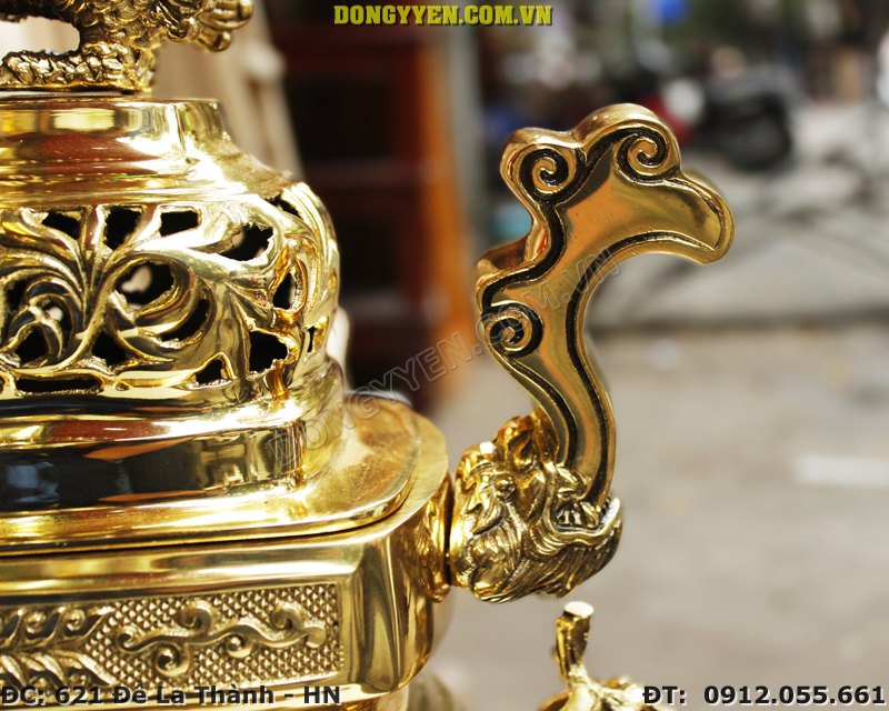 Tai đỉnh đồng vuông trái đào số 2