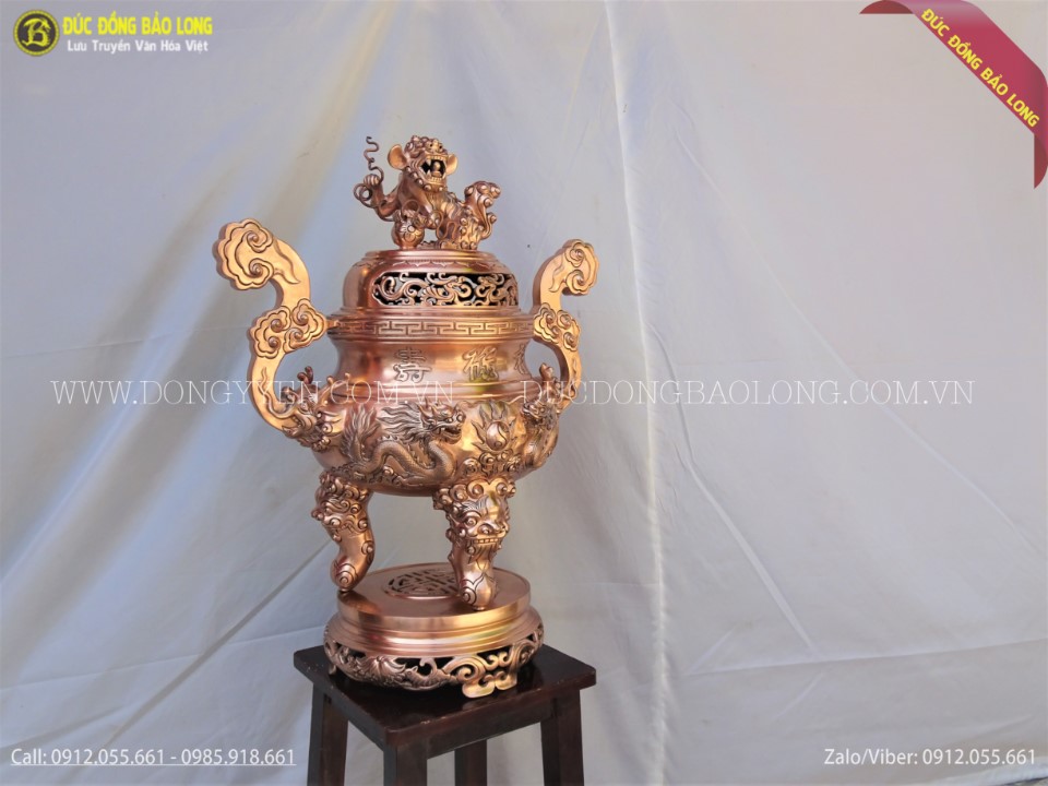 đỉnh rồng phượng đúc nổi