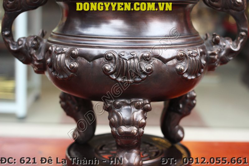 lư đồng hun đúc theo dáng cổ