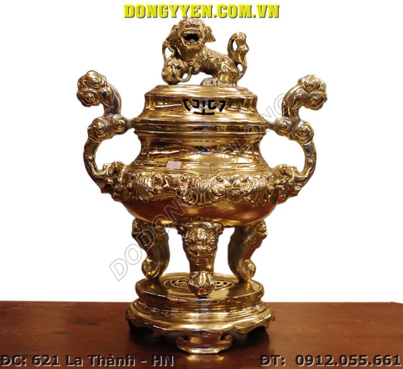 Đỉnh Đồng Hàng Thủ Công - Đỉnh Thờ Cúng Bằng Đồng Thau 50cm