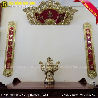 Đỉnh Rồng Đúc Nổi Bằng Đồng Thau 70cm