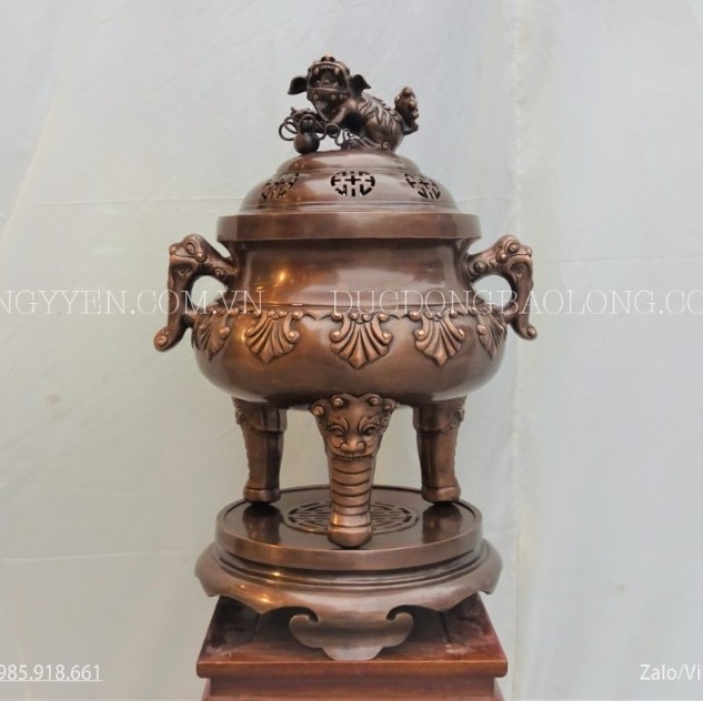 Đỉnh Thập Sòi Bằng Đồng Đỏ 62cm Cho Khách Hà Nội