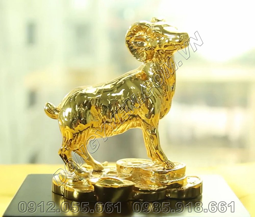 Dê phong thủy bằng đồng mạ vàng 24K
