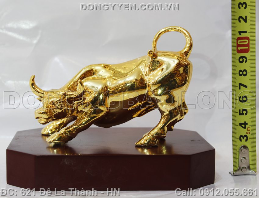 trâu đúc bằng đồng cao 8cm