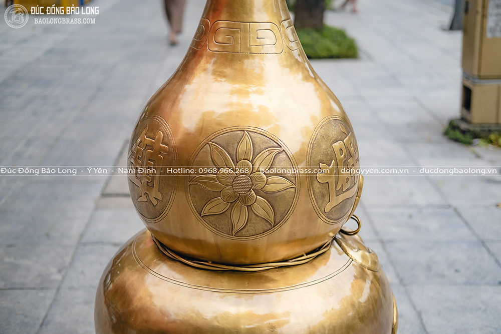 Hồ Lô Bát Quái Kích Thước Lớn Bằng Đồng 1m35